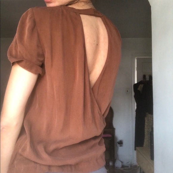 Gorgeous chestnut silk shirt - Picture 1 of 3